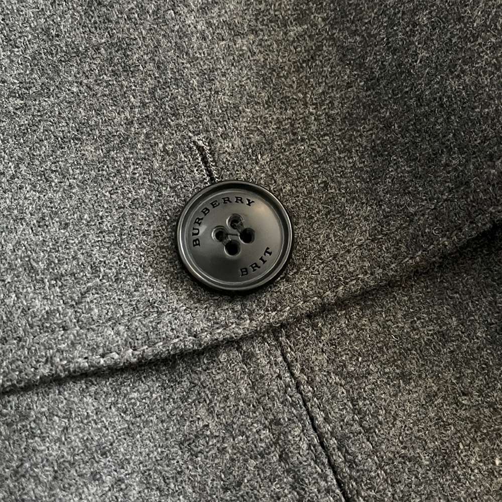 Burberry Brit Funnel Neck Wool Cashmere Trench Coat - Picture 7 of 9
